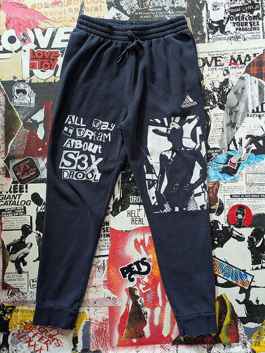 FOMO Collection - A.D.I.D.A.S. Graffiti Doll Joggers - M(Waist = 28", Inseam = 27", Length = 38") - 1295