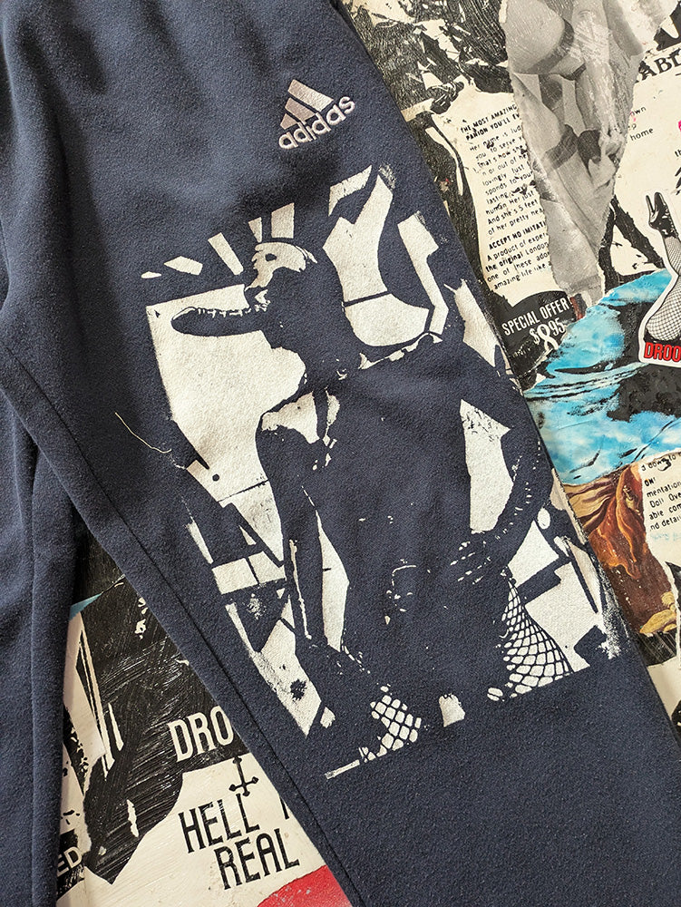 FOMO Collection - A.D.I.D.A.S. Graffiti Doll Joggers - M(Waist = 28", Inseam = 27", Length = 38") - 1295
