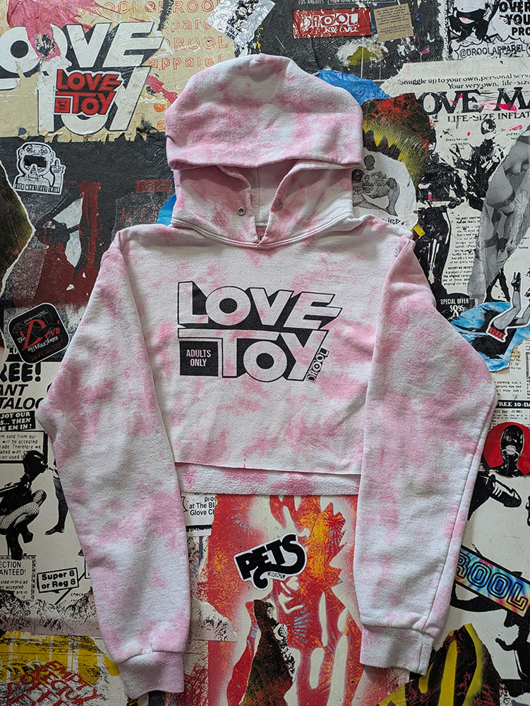 FOMO Collection - Love Toy Raw Cut Crop Top Hoodie - S - 12913