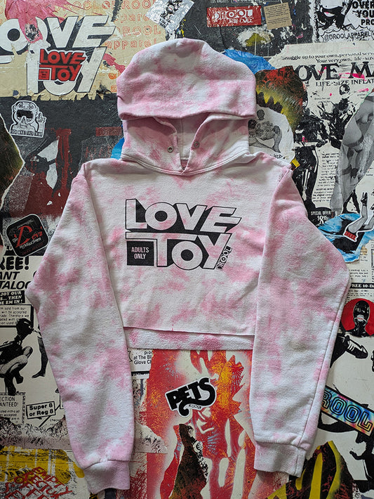 FOMO Collection - Love Toy Raw Cut Crop Top Hoodie - S - 12913