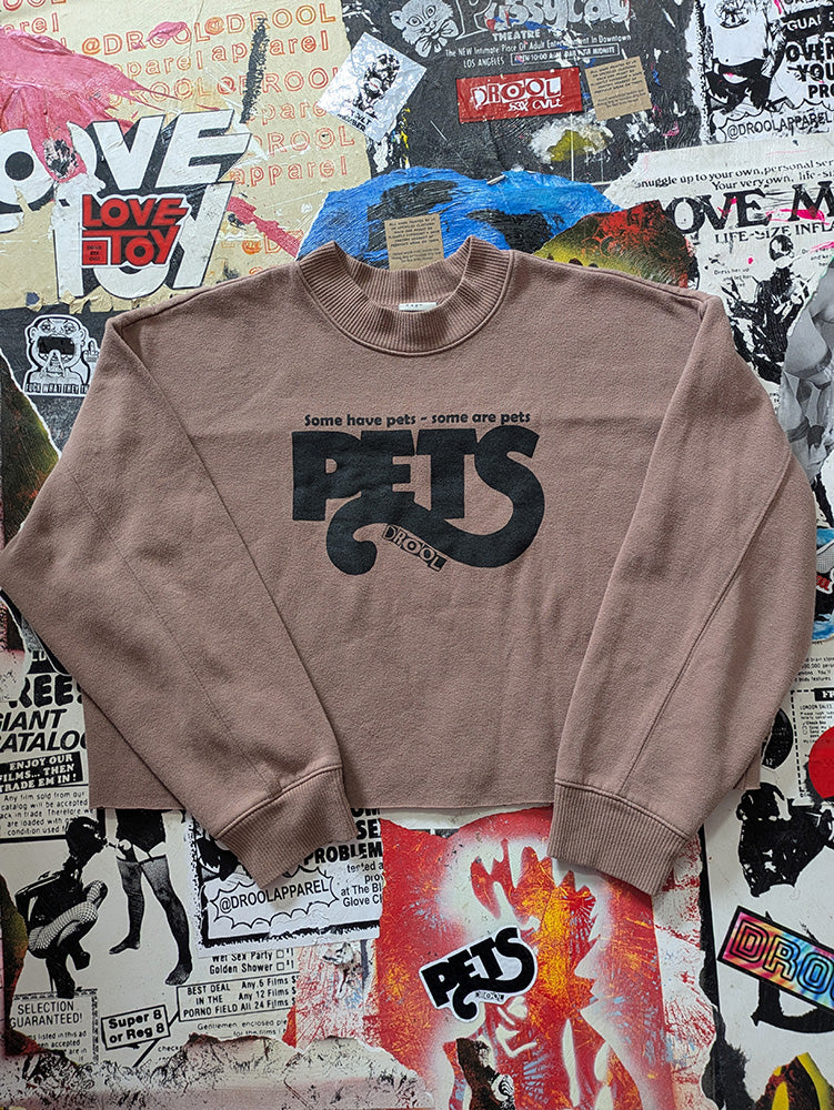 FOMO Collection - Pets Raw Cut Crop Top Crewneck - L - 12914