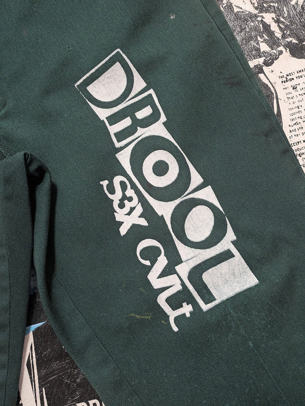FOMO Collection - DISTRESSED Dickies Graffiti Doll Pants  - M(Waist = 32", Length = 38", Inseam = 26") - 13013