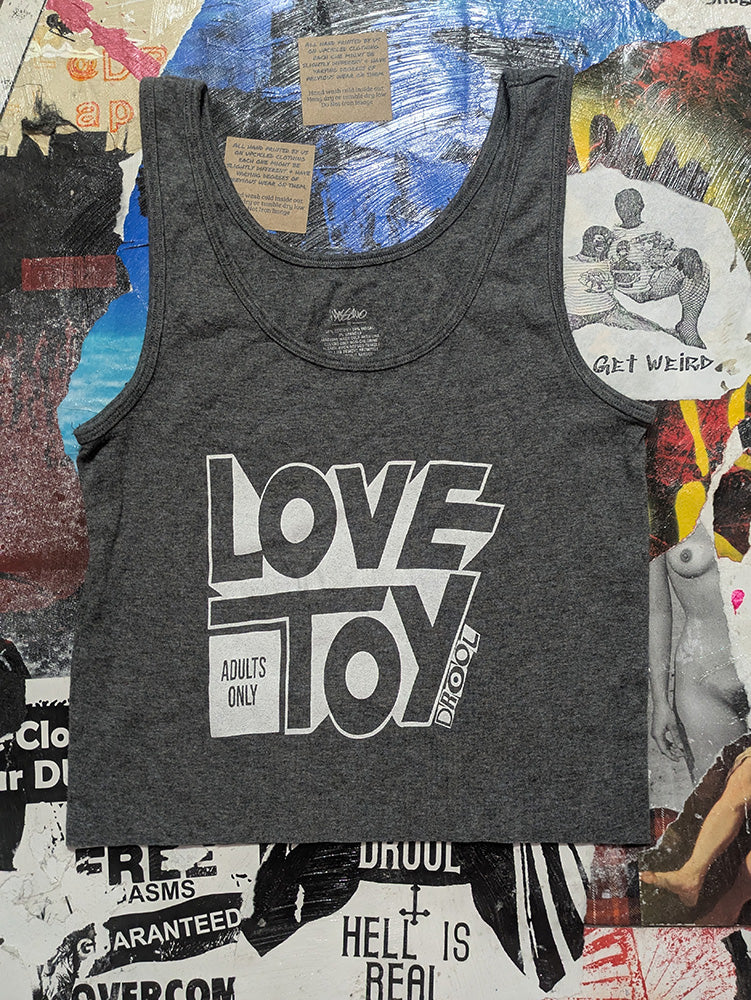 FOMO Collection - Love Toy Raw Cut Crop Tank Top  - S - 13028