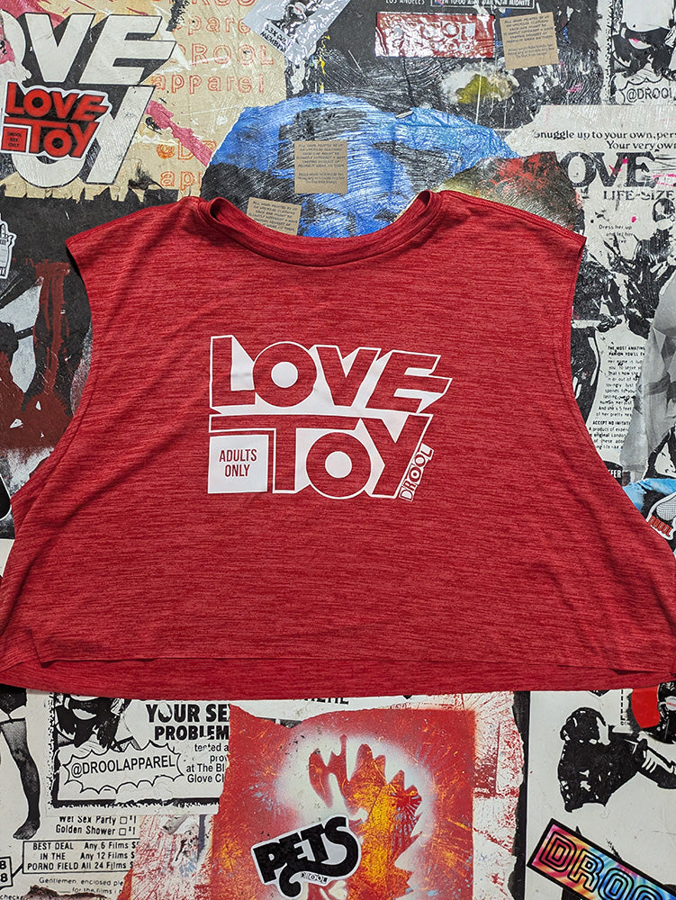 FOMO Collection - Love Toy Raw Cut Crop Muscle Tank  - 2XL - 13034