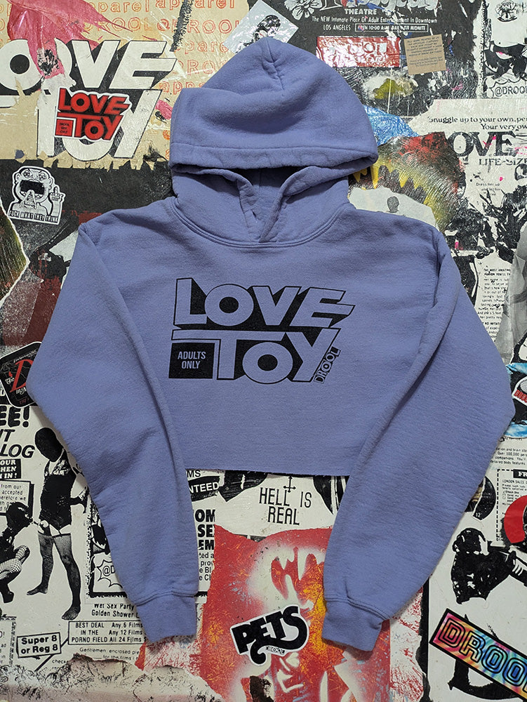 FOMO Collection - Love Toy Raw Cut Crop Top Hoodie  - S - 13036