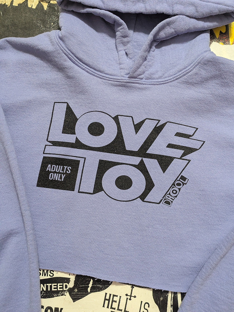 FOMO Collection - Love Toy Raw Cut Crop Top Hoodie  - S - 13036