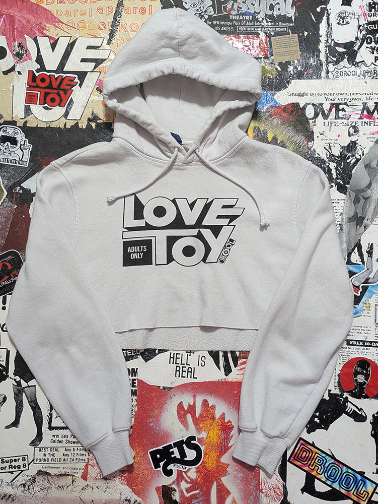 FOMO Collection - Love Toy Raw Cut Crop Top Hoodie  - M - 13037