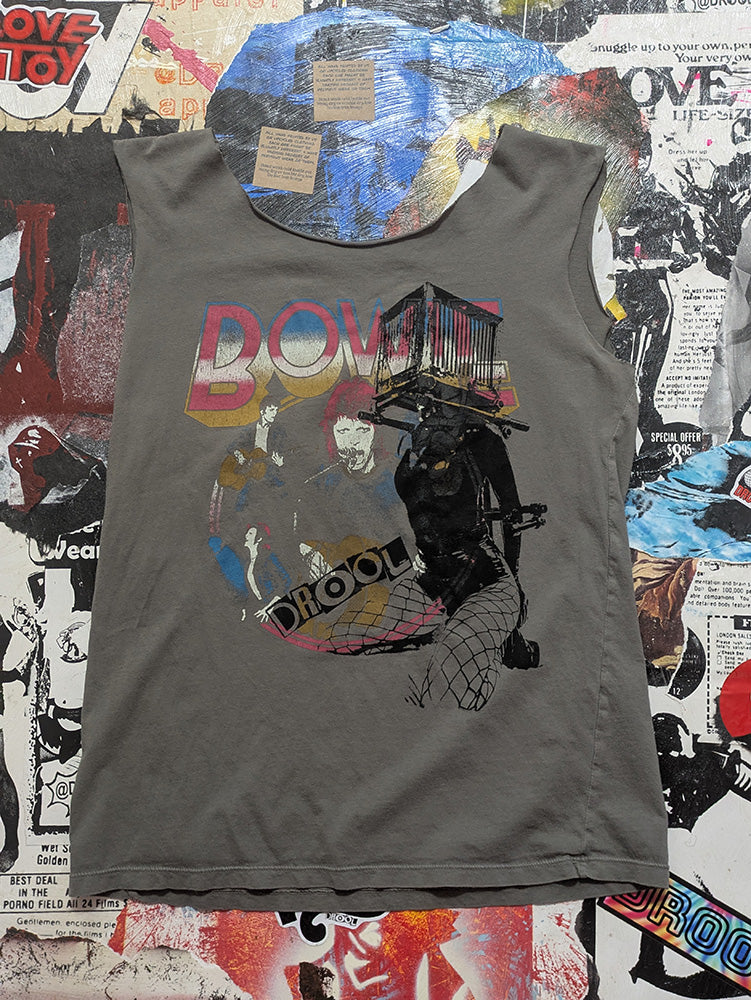 FOMO Collection - David Bowie Box Head Raw Cut Tank Top  - S - 1317