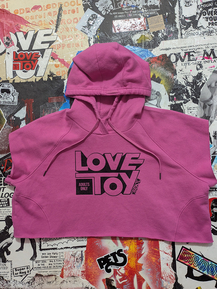FOMO Collection - Love Toy Raw Cut Crop Top Hoodie  - XL - 13124