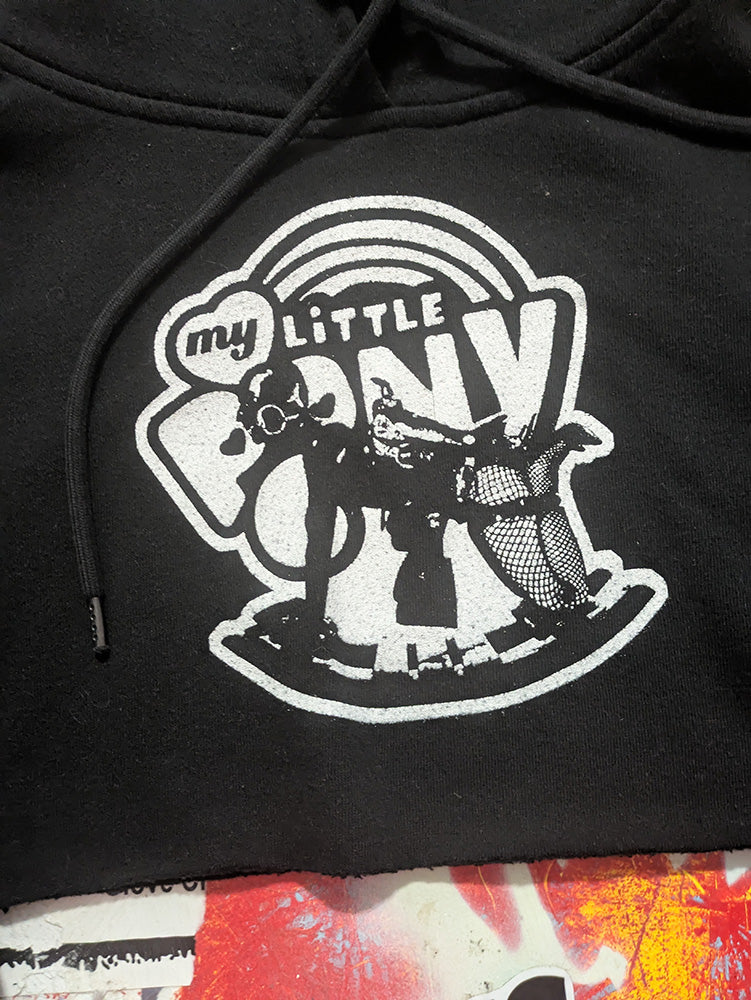 FOMO Collection - My Little Pony Raw Cut Crop Top Hoodie  - S - 13128