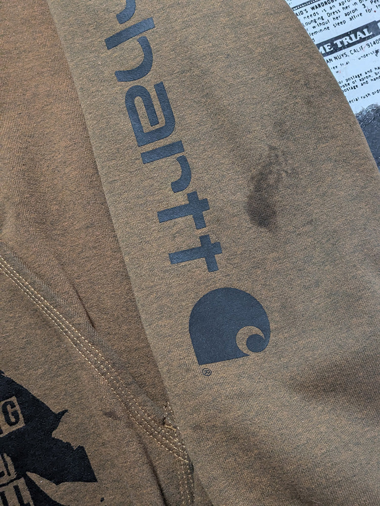 FOMO Collection - DISTRESSED( sun faded) Carhartt Collage FWTT / Feel Everything Hoodie  - XL - 13224