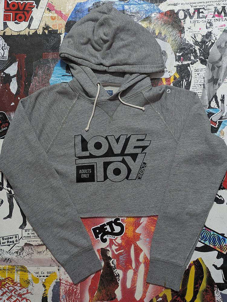 FOMO Collection - Love Toy Raw Cut Crop Top Hoodie  - M - 13231