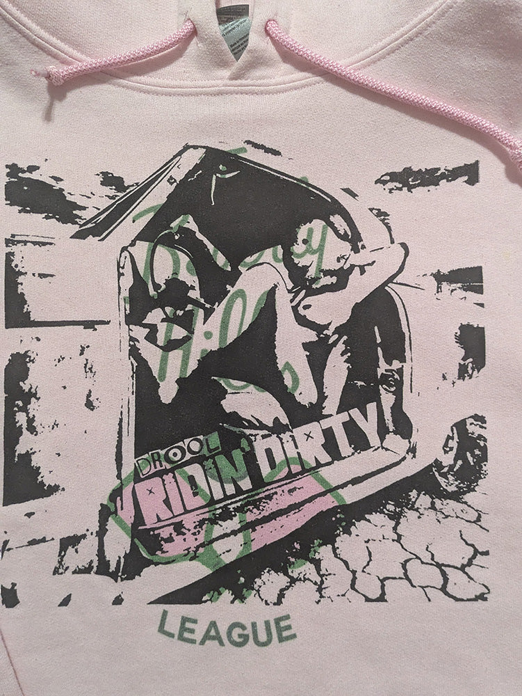 FOMO Collection - Beverly Hills Ridin Dirty Raw Cut Crop Top Hoodie  - M - 13232