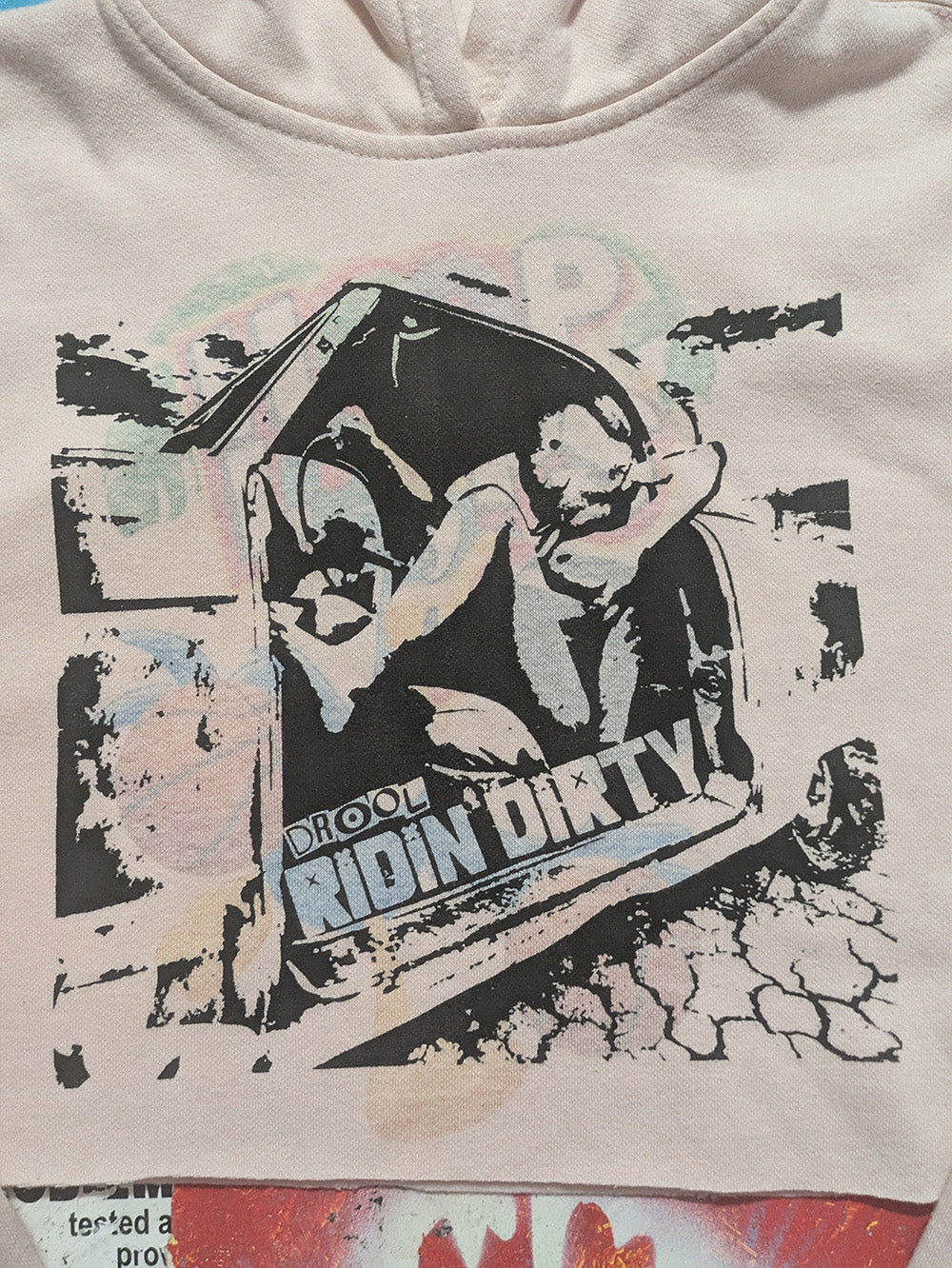 FOMO Collection - Ridin Dirty Raw Cut Crop Top Hoodie  - S - 13233