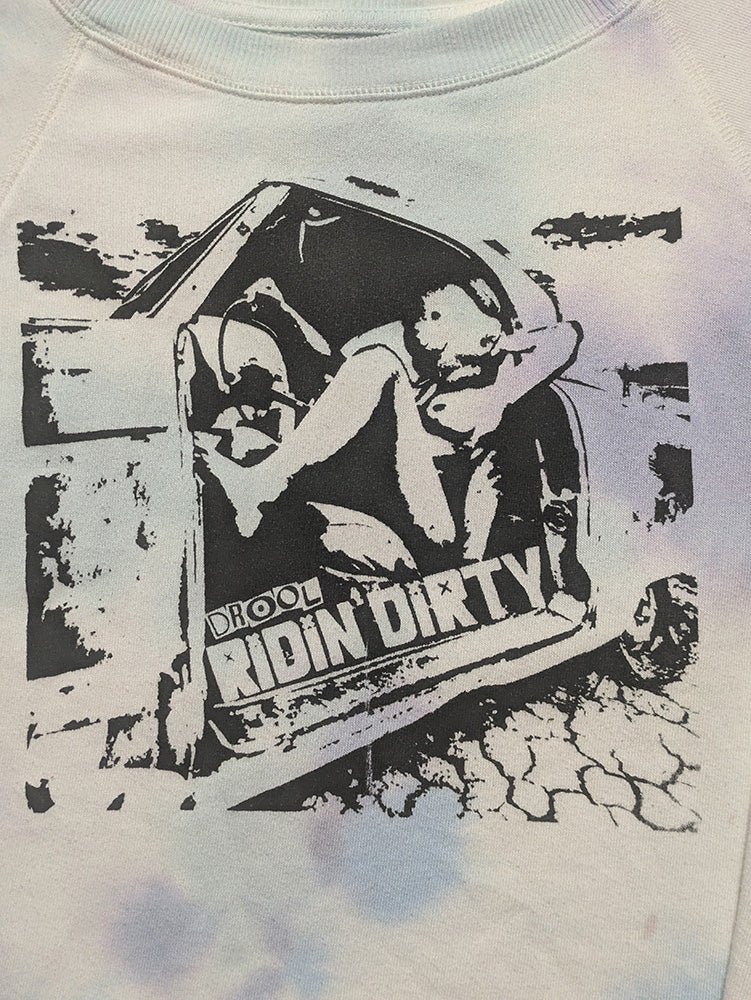 FOMO Collection - Ridin Dirty Raw Cut Crop Top Crewneck  - M - 13235