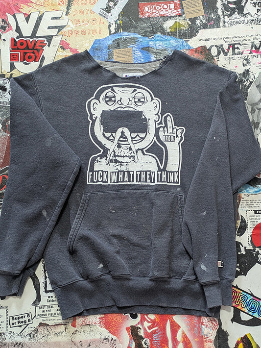 FOMO Collection - DISTRESSED Champion FWTT Raw Cut Crewneck - M - 13315