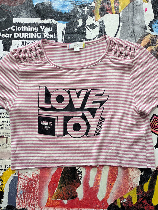 FOMO Collection - Love Toy Raw Cut Crop Top - M - 13326