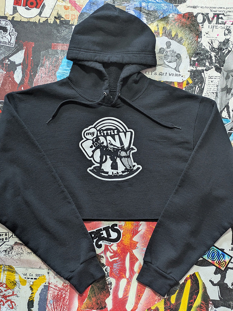 FOMO Collection - My Little Pony Raw Cut Crop Top Hoodie - L - 13329