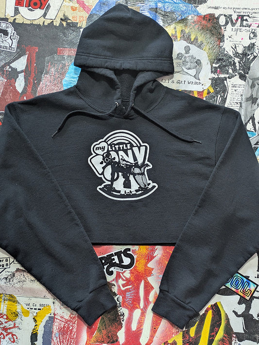 FOMO Collection - My Little Pony Raw Cut Crop Top Hoodie - L - 13329