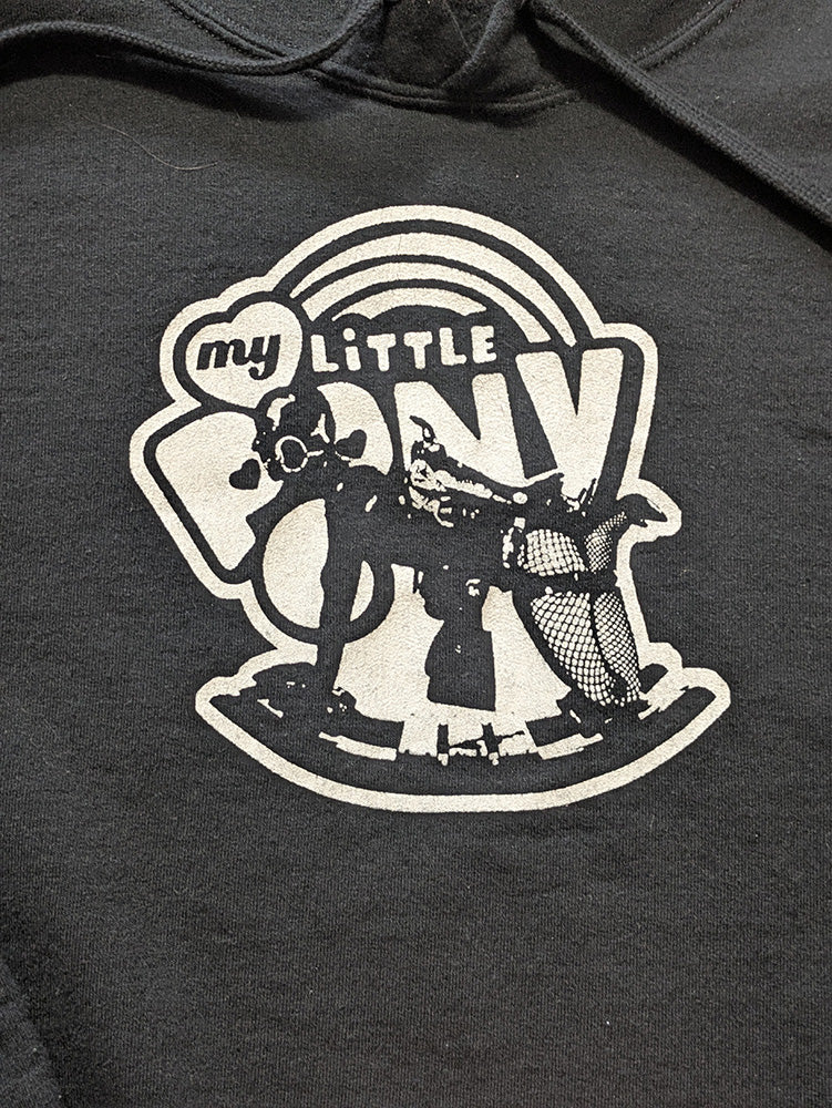 FOMO Collection - My Little Pony Raw Cut Crop Top Hoodie - L - 13329
