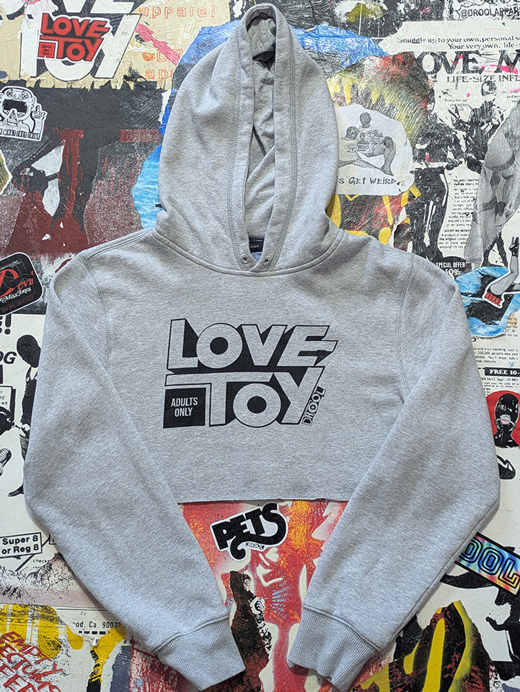 FOMO Collection - Tommy Hilfiger Love Toy Raw Cut Crop Top Hoodie - M - 13331