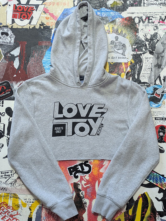 FOMO Collection - Tommy Hilfiger Love Toy Raw Cut Crop Top Hoodie - M - 13331