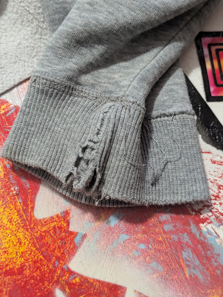 FOMO Collection - DISTRESSED Walk Your Dog Raw Cut Crop Top Hoodie  - 2XL - 13418