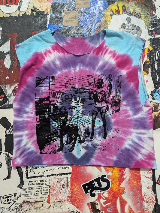 FOMO Collection - Walk Your Dog Raw Cut Crop Top  - M - 13419