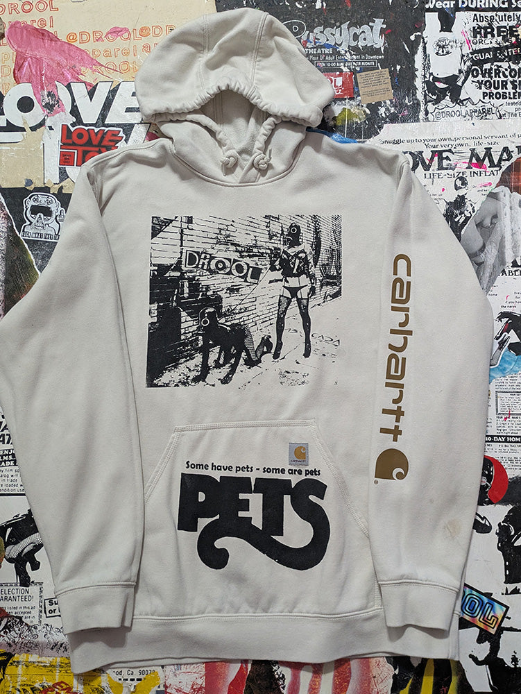 FOMO Collection - DISTRESSED Collage Carhartt Pets / Walk Your Dog Hoodie  - XL - 13430