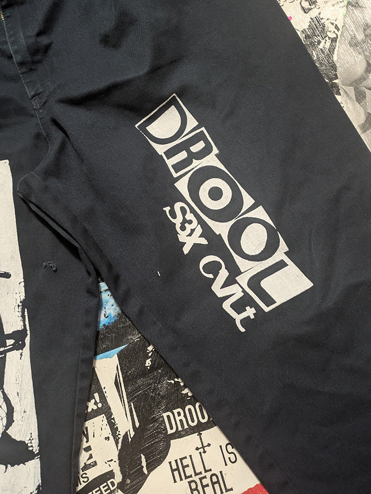 FOMO Collection - DISTRESSED Dickies Box Head Pants  - XL(Waist = 40", Inseam = 31", Length = 43:) - 13519