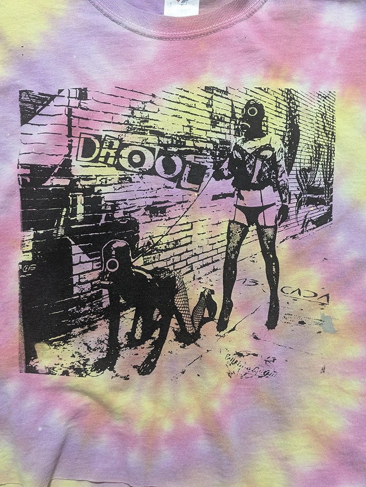 FOMO Collection - Walk Your Dog Raw Cut Crop Top - L - 13529