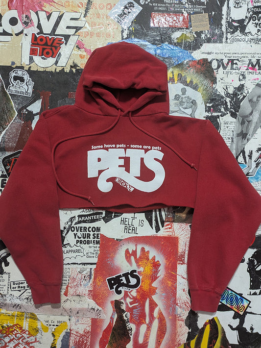FOMO Collection - Pets Raw Cut Crop Top Hoodie - L - 13533
