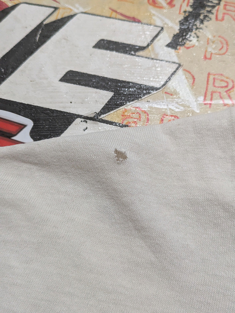 FOMO Collection - DISTRESSED Hanes Vintage Made In USA Walk Your Dog T-Shirt - L - 13540