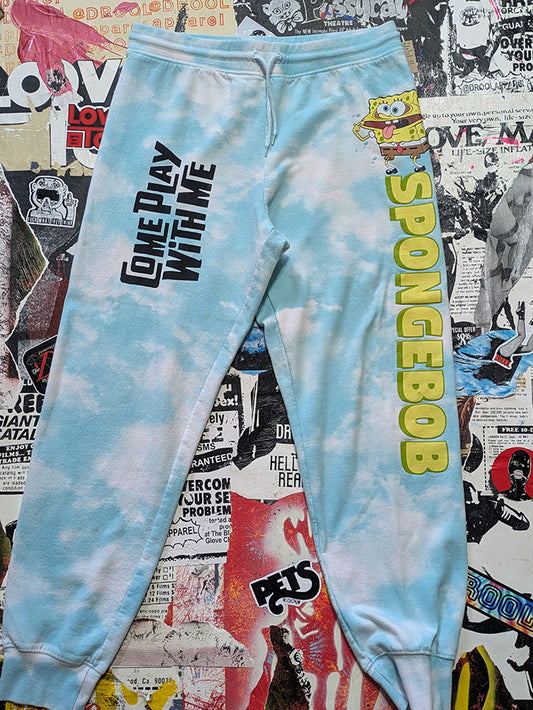 FOMO Collection - SpongeBob Come Play With Me Joggers  - XL(Waist = 34", Inseam = 28", Length = 39") - 1367