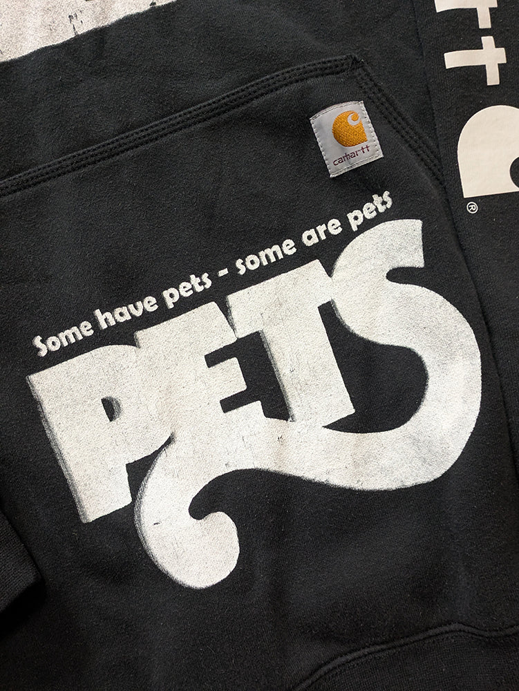 FOMO Collection - DISTRESSED Collage Carhartt Rubber Pup / Pets Hoodie  - 4XL - 13611