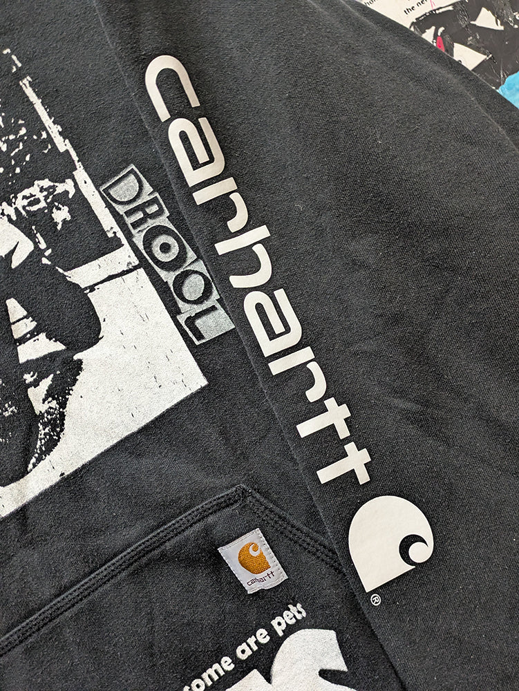 FOMO Collection - DISTRESSED Collage Carhartt Rubber Pup / Pets Hoodie  - 4XL - 13611