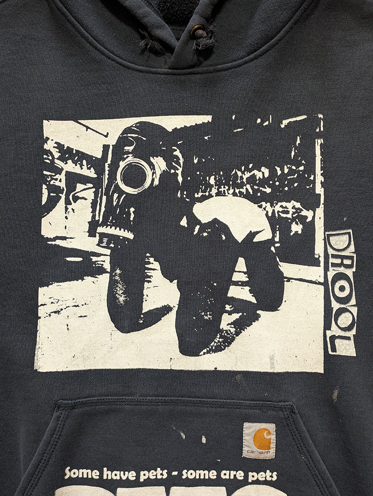 FOMO Collection - DISTRESSED Collage Carhartt Rubber Pup / Pets Hoodie  - XL - 13612