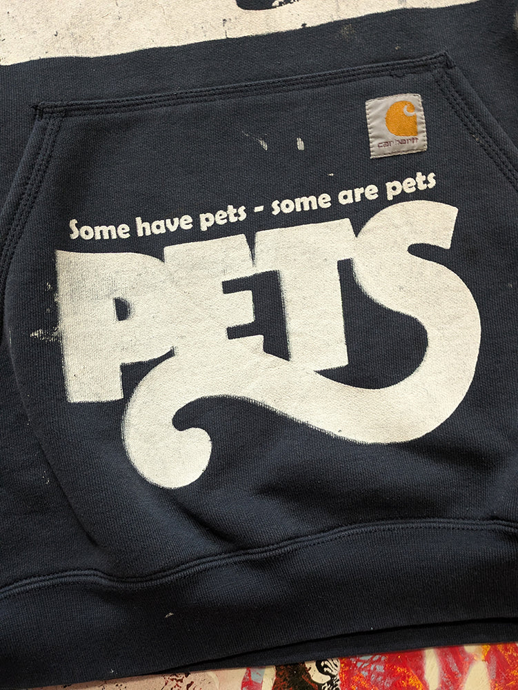 FOMO Collection - DISTRESSED Collage Carhartt Rubber Pup / Pets Hoodie  - XL - 13612