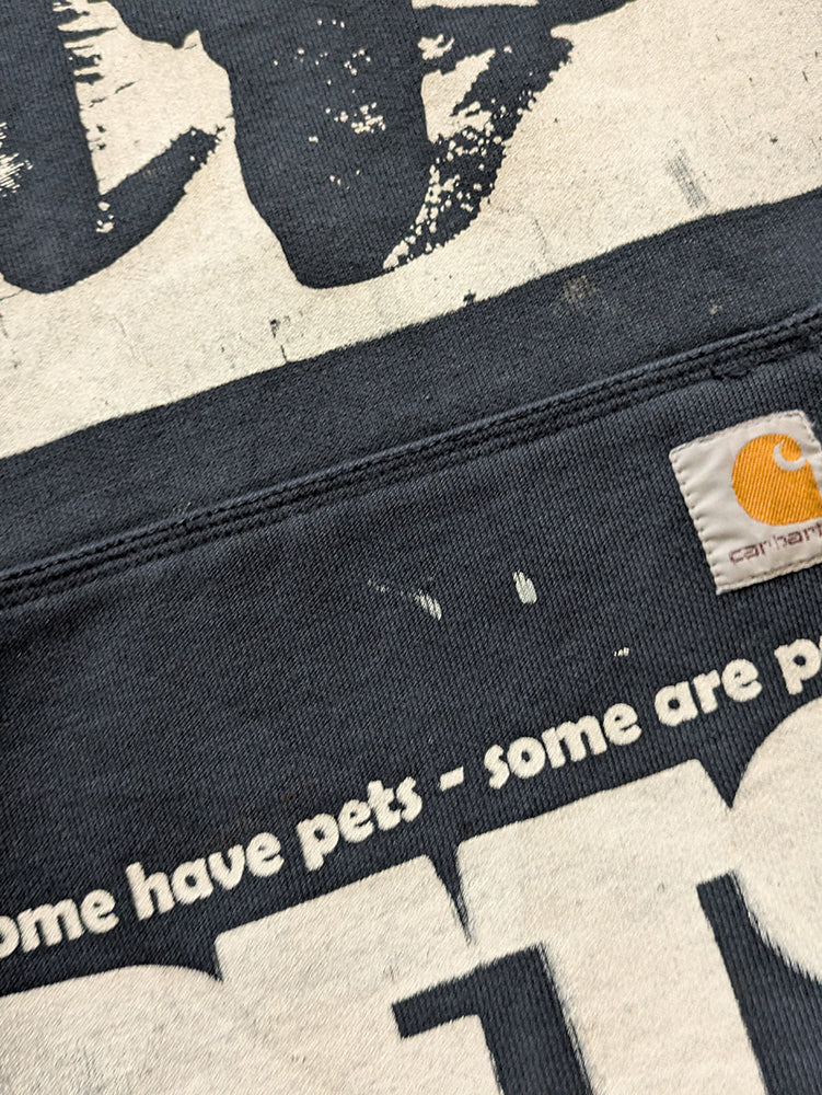 FOMO Collection - DISTRESSED Collage Carhartt Rubber Pup / Pets Hoodie  - XL - 13612