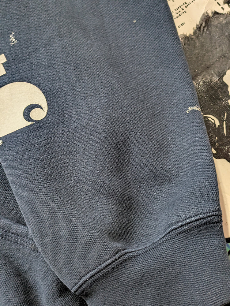 FOMO Collection - DISTRESSED Collage Carhartt Rubber Pup / Pets Hoodie  - XL - 13612