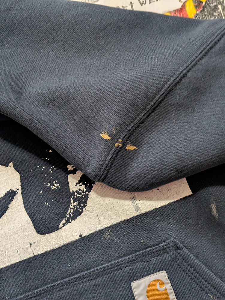 FOMO Collection - DISTRESSED Collage Carhartt Rubber Pup / Pets Hoodie  - XL - 13612