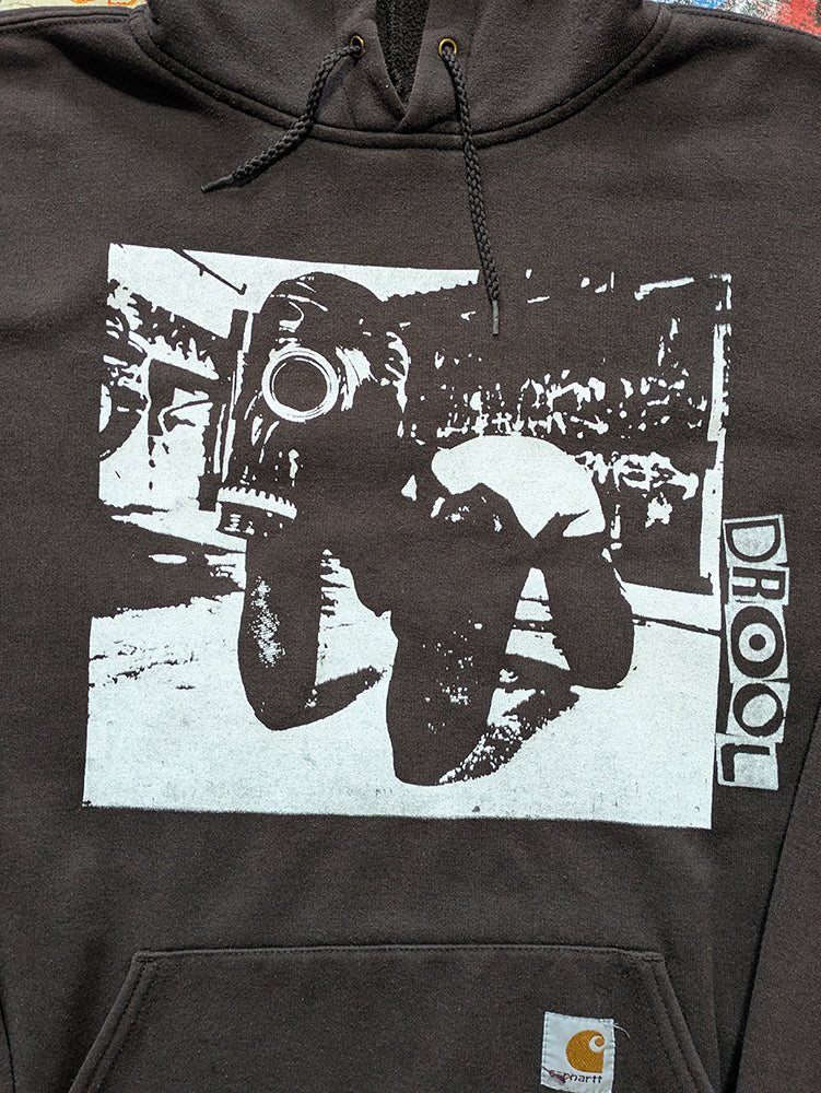 FOMO Collection - DISTRESSED Collage Carhartt Rubber Pup / Pets Hoodie  - XL - 13613