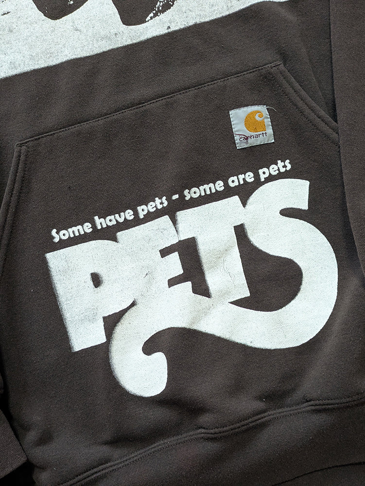 FOMO Collection - DISTRESSED Collage Carhartt Rubber Pup / Pets Hoodie  - XL - 13613