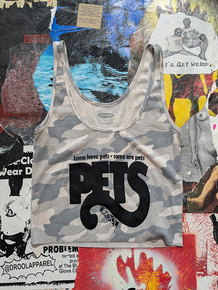FOMO Collection - Pets Raw Cut Crop Tank Top  - XS - 13636