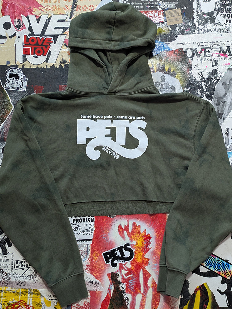 FOMO Collection - Pets Raw Cut Crop Top Hoodie  - XL - 13637