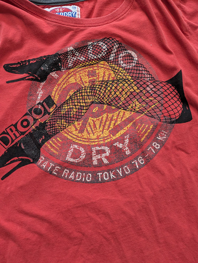 FOMO Collection - DISTRESSED Superdry Motor Oil Legs T-Shirt  - XL - 1379