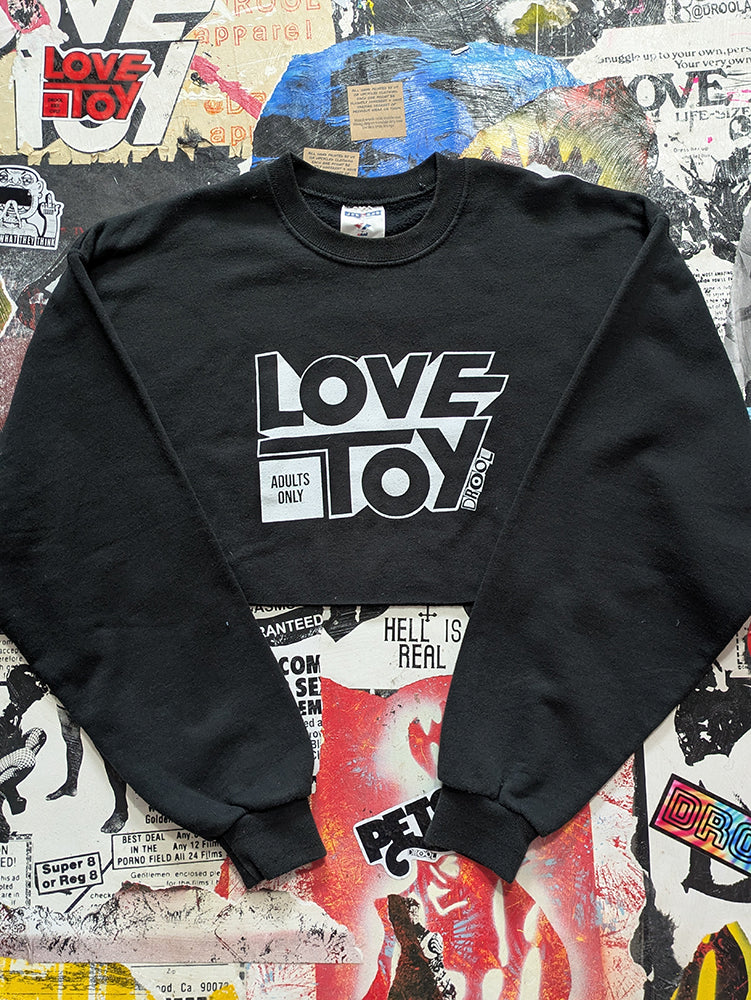FOMO Collection - Love Toy Raw Cut Crop Top Crewneck  - L - 13719