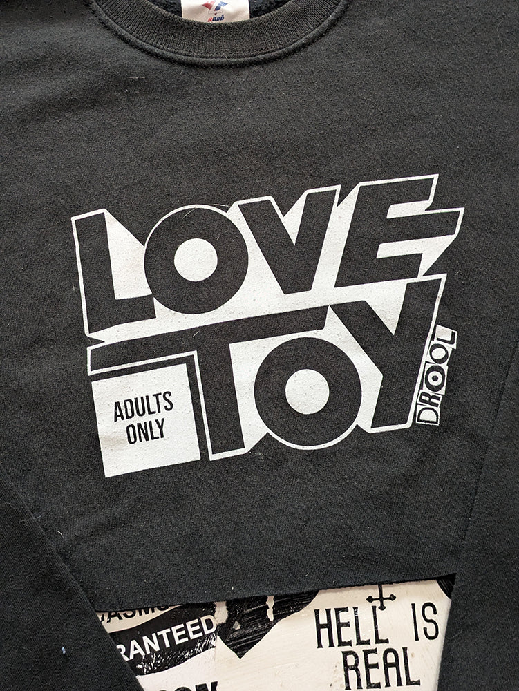 FOMO Collection - Love Toy Raw Cut Crop Top Crewneck  - L - 13719