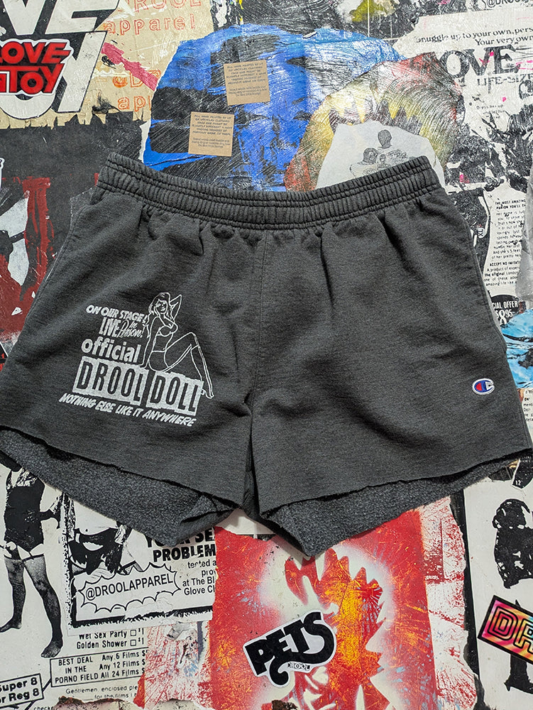FOMO Collection - Champion Drool Doll Raw Cut Shorts  - XL(waist = 34") - 13726