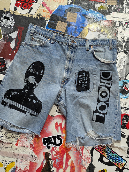 FOMO Collection - Levi 550 Vintage Made in USA Orange Tab Manifesto  - waist = 36" - 13734
